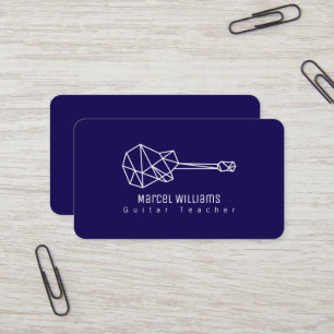Musical Blues Cartão de visita com violão
