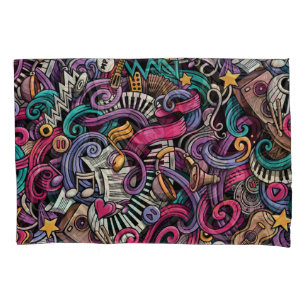 Musical de desenho: Doodle Colorido Sem Costura.