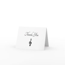 Musical Treble Clef Obrigado Cartão de Saudação