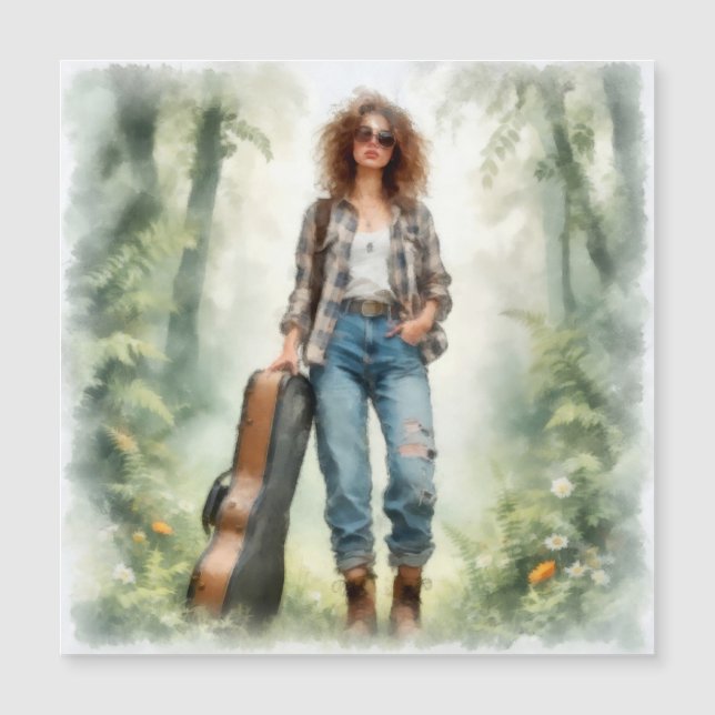 Musicienne nomade dans la forêt enchantée (Frente)