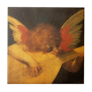 Músico Anjo Tocando Alaúde por Rosso Fiorentino