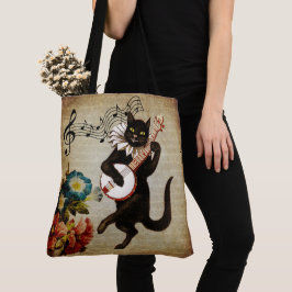 Músico do Banjo engraçado Cat Tote Bag