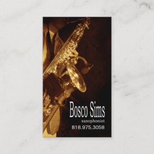 Músico do saxofonista para o cartão de indústria