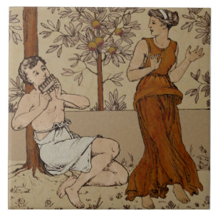 Músicos da Grove Laranja Repro Wedgwood Neoclassi