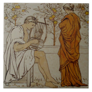 Músicos da Grove Laranja Repro Wedgwood Neoclassi