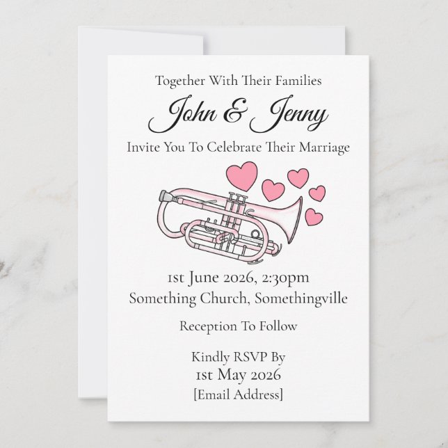 Músicos de Brass do Convite Cornet (Frente)