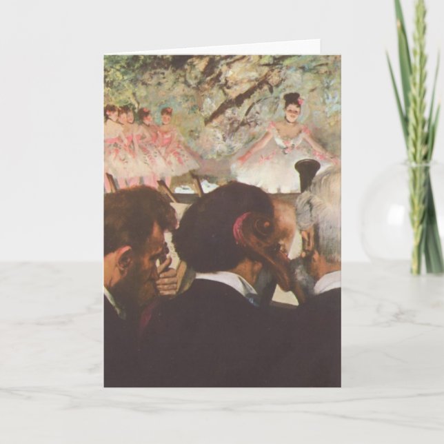 Músicos na orquestra pelo cartão de Edgar Degas (Frente)