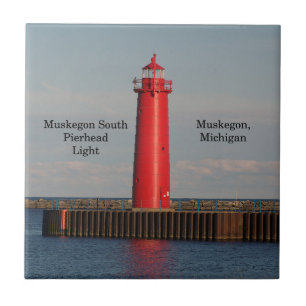 Muskegon South Pierhead Light azulejo