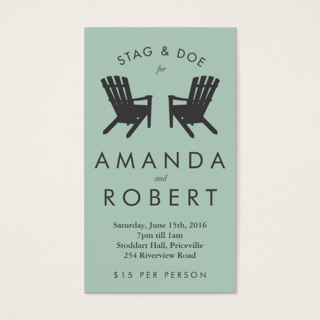 Muskoka Cadeira Stag and Doe Ticket, Aqua (Frente)