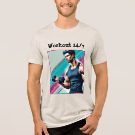 Muskulöser Mann mit einer Hantel