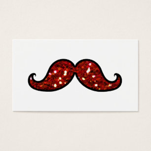 MÚSTACHE VERMELHO FUNCIONADO IMPRESSO GLITTER