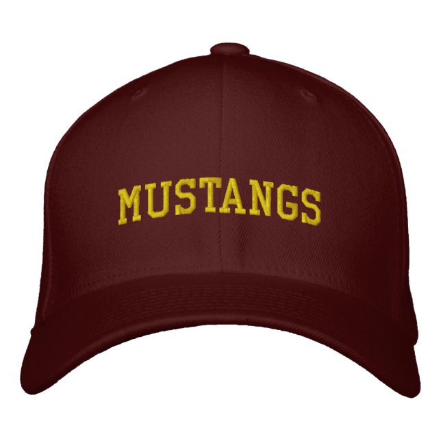 MUSTANGS EMBROIDED BASEBALL BONÉ (Frente)
