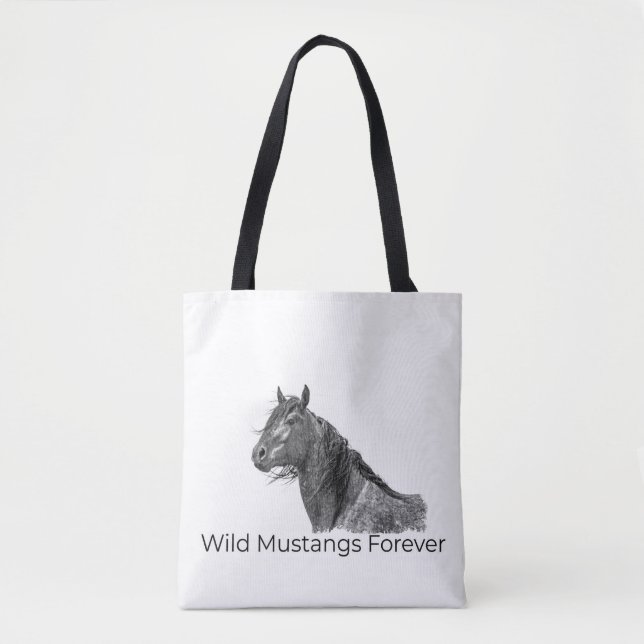 Mustangs Selvagens Para Sempre Tote Bag (Frente)