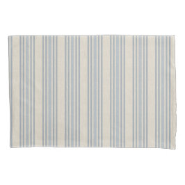 Muted Distressed Blue Farmhouse Ticking Stripe