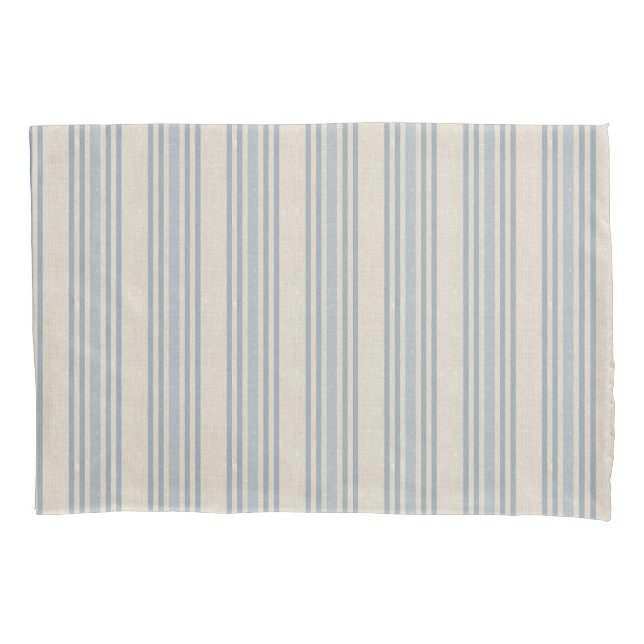 Muted Distressed Blue Farmhouse Ticking Stripe (Frente)