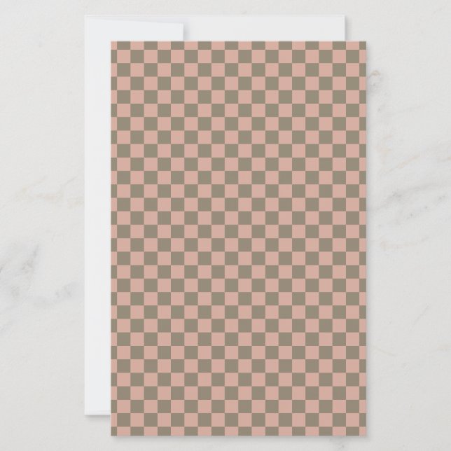 Muted Rose & Sage Checkered Small Scrapbook Paper (Frente)