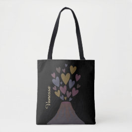 Muted Volcano Hearts Tote Bag – Customizable Gift