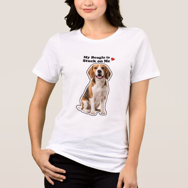 My Beagle Is Stuck On Me Cute Dog Lover (Frente)
