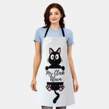 "My Clock Alarm" Kitchen apron 