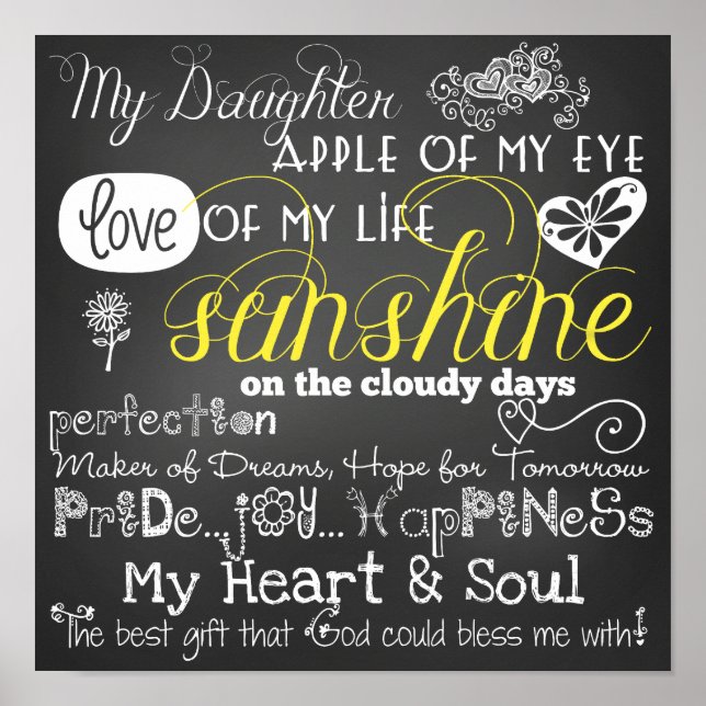 My Daughter Love and Inspiration Poster (Frente)