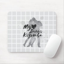 My Heart Burns Kizomba Grid Mouse Pad