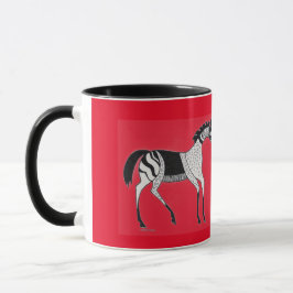 Mycenaea, caneca de cavalo vermelha inspirada na G