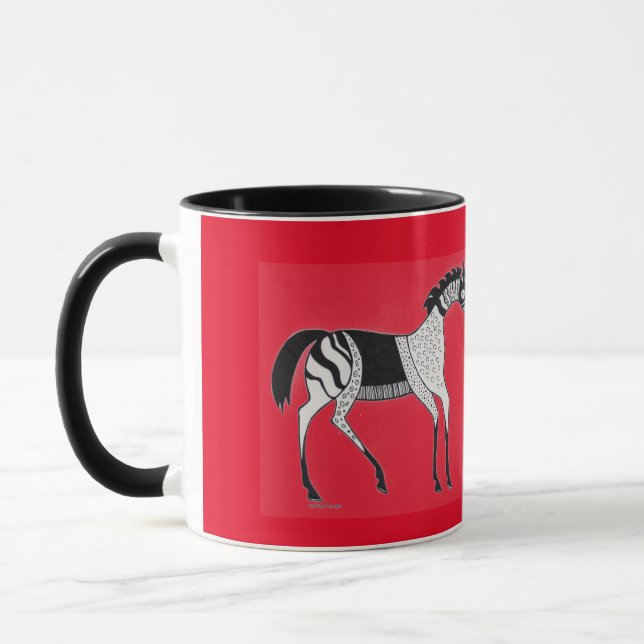 Mycenaea, caneca de cavalo vermelha inspirada na G (Esquerda)
