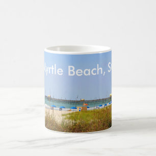 Myrtle Beach, cais da cena da praia da caneca do
