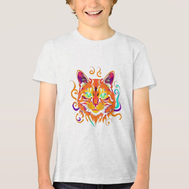 Mystic Cat – Neonfarbene Katze (Frente)