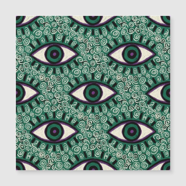 "Mystic Emerald Eyes" - Psychedelic Swirl Seamless (Frente)