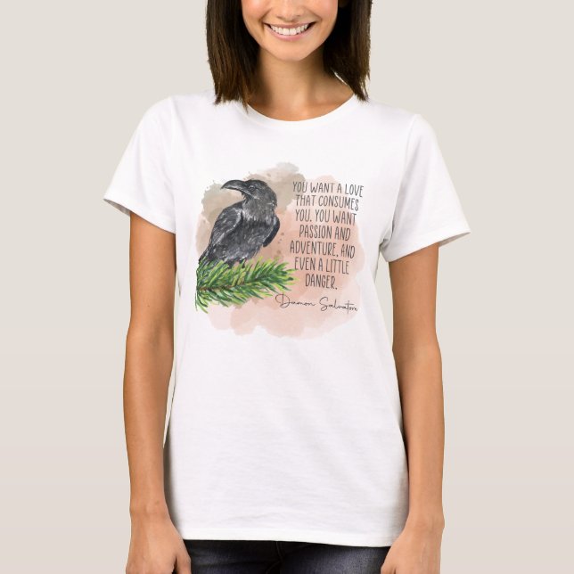 Mystic Falls Damon Salvatore - Camisa de citação (Frente)