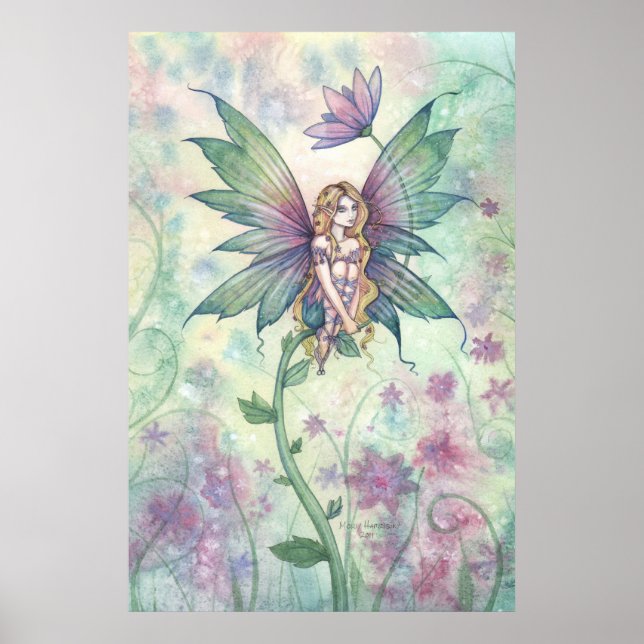 Mystic Garden Flower Fairy Fantasy Poster (Frente)
