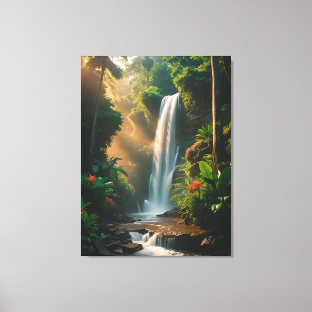 Mystic Jungle Falls - Arte de Canvas Serene (Frente)