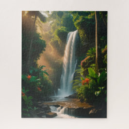 Mystic Jungle Falls - Quebra-cabeça de Arte Serene