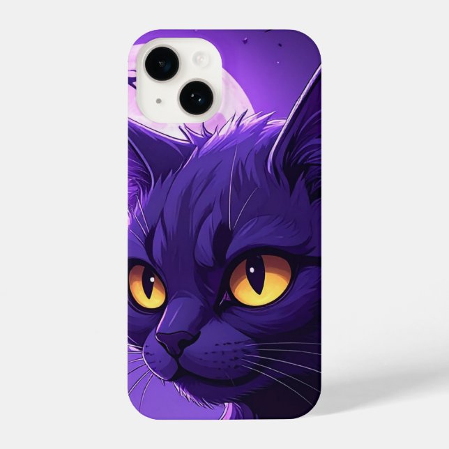 Mystic Midnight Cat iPhone Case (Verso)