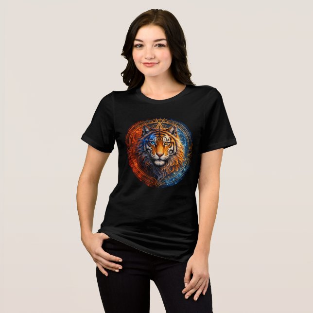 Mystic Tiger – Fire and Ice Mandala Art (Frente Completa)