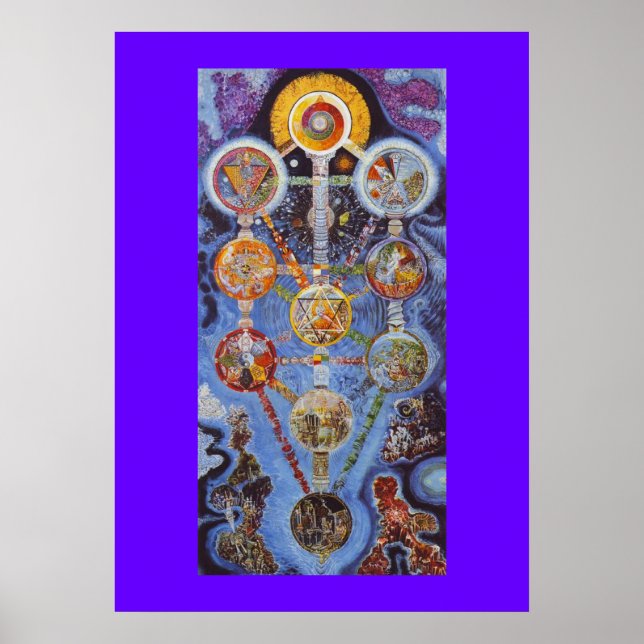 Mystic Tree of Life Kabbalah Poster (Frente)