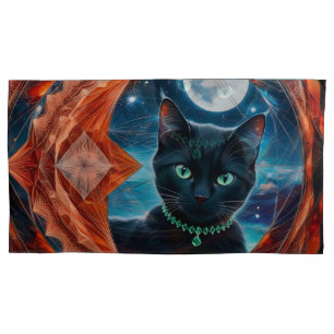 Mystical Black Cat Celestial Mandala