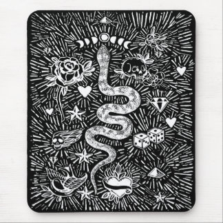 Mystical Cobra Lunar White Mousepad