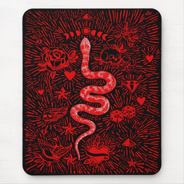 Mystical Cobra Red Mousepad (Frente)