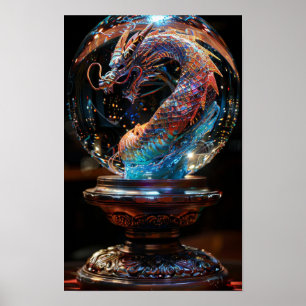 Mystical Crystal Ball with Dragon Soul Impressão