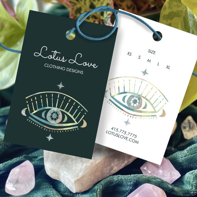 Mystical Eye Size Tag ClothingJewelry Display Card (Mystical Eye CUSTOM Price Size Tag Clothing Jewelry Display Card Hang Tag
)