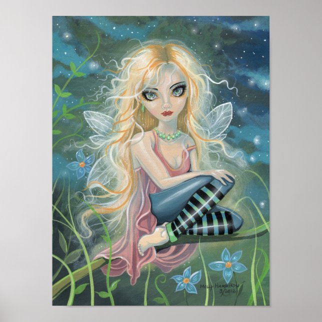 Mystical Fantasy Fairy Art Poster (Frente)