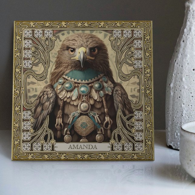 Mystical Hawk Spirit Animal Personalizado Tribal (Criador carregado)
