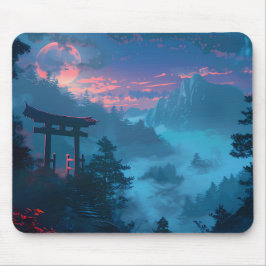Mystical Japanese Torii Gate Mouse Pad