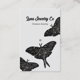 Mystical Luna Moth Jewelry Pin Cartão de visita