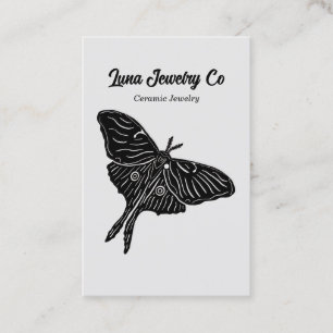 Mystical Luna Moth Jewelry Pin Cartão de visita