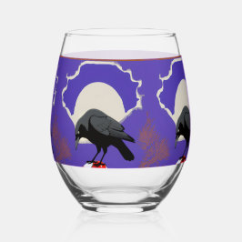 🥂 Mystical Raven Stemless Wine Glass