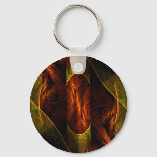 Mystique Jungle Abstrato Art Chaveiro