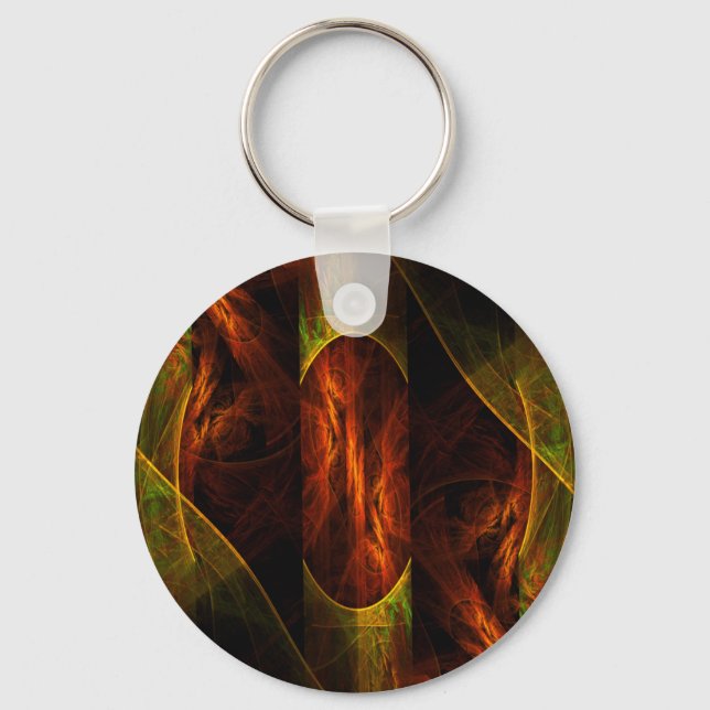 Mystique Jungle Abstrato Art Chaveiro (Frente)